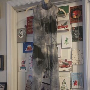Weissman Black and Gray Tie-Dye Jumpsuit